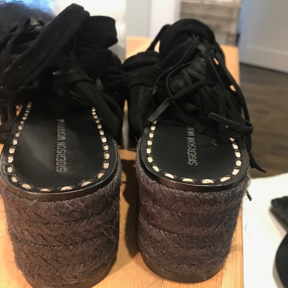 Sigerson Morrison SMCOSIE Blk Platform Sandal 10 - Picture 6 of 6